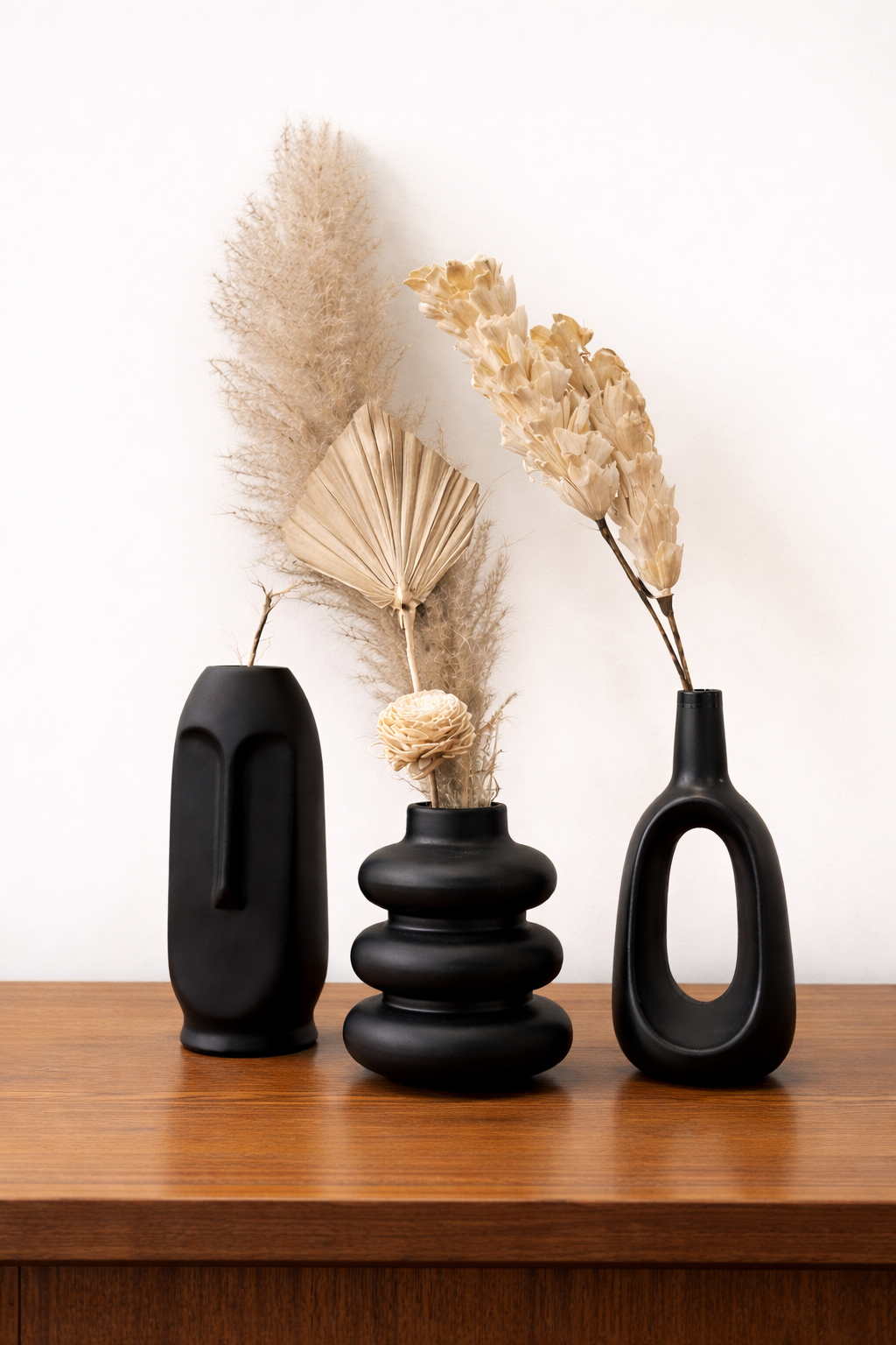 Black vases