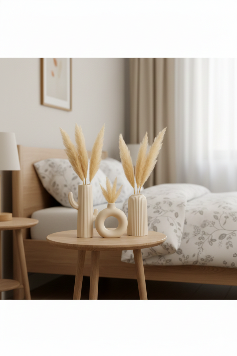 PCO CERAMIC VASE SET OF 3 UNIQUE AND ALLURING MULTIPURPOSE MINIMALISTIC VASES FOR HOME DECOR