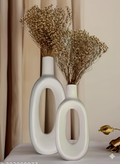 Home Decor Designer Bottle Shape Ceramic Flower Vase for Home Decor , Office , Kitchen , Dining , Study Table and Gifting