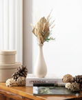 DIVES CLAY Home Decor Designer Bottle Shape Ceramic Flower Vase for Home