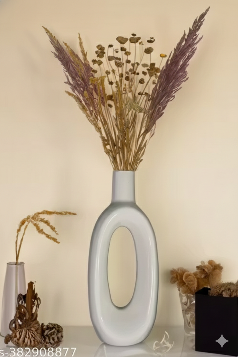 Home Decor Designer Bottle Shape Ceramic Flower Vase for Home Decor , Office , Kitchen , Dining , Study Table and Gifting