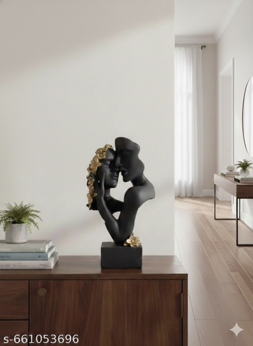 Couple&nbsp; Face Statue Black&nbsp; For Home Decor Valentines or Wedding Gift Item