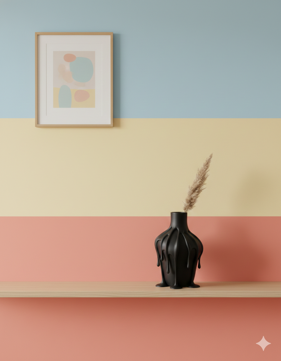 Melting Black Minimal Vase