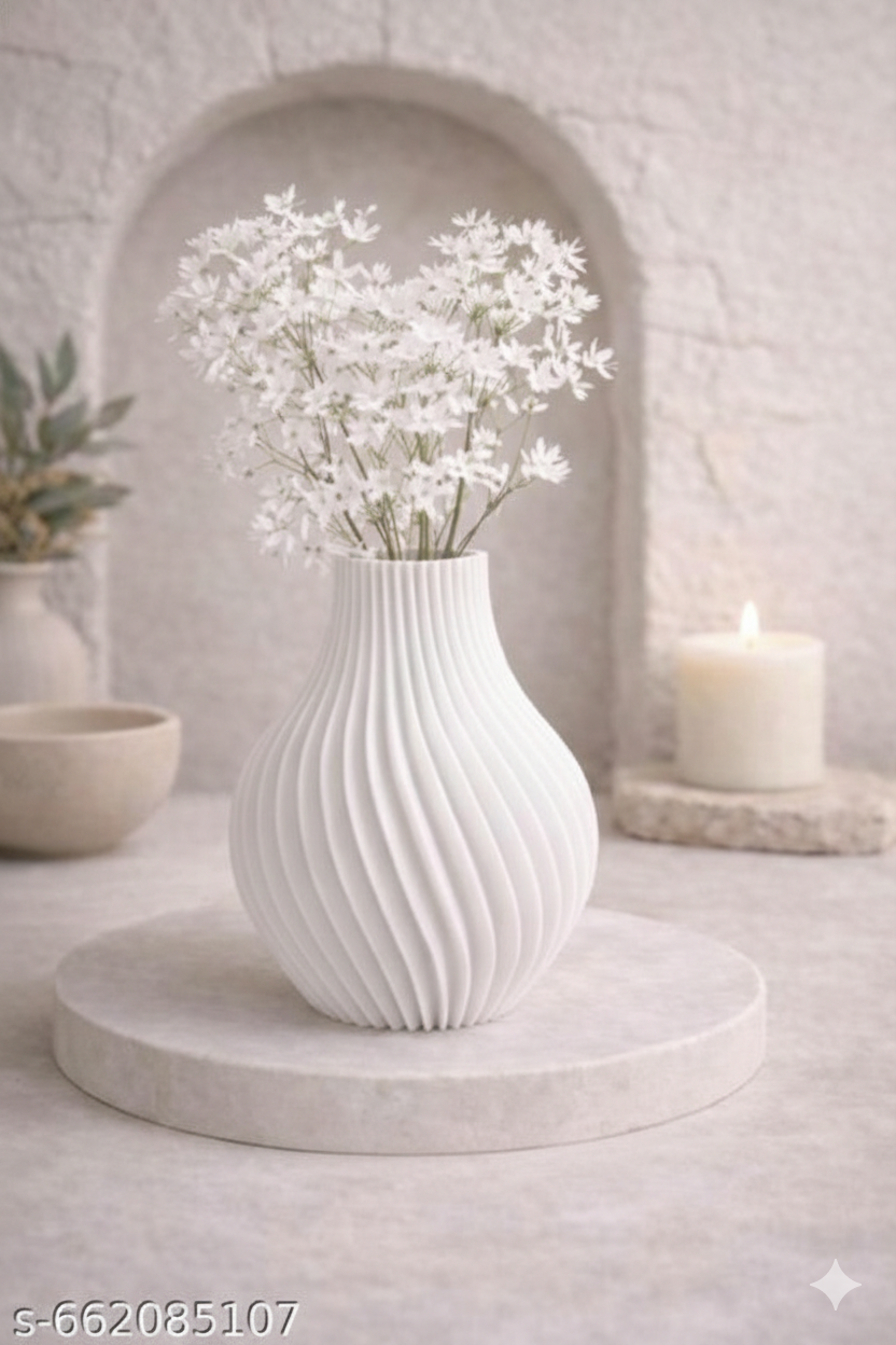 Spiro Vase | Modern Spiral Decorative Vase in | Minimal Aesthetic Home Décor