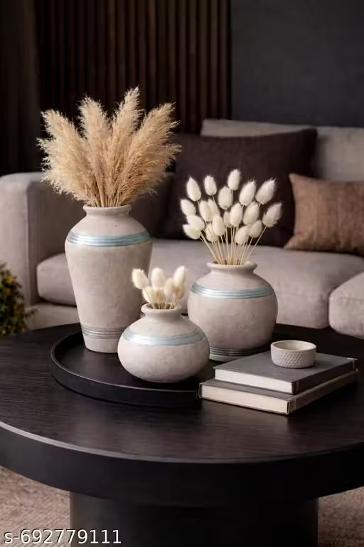 Premium Ceramic Vase Set (Set of 3)