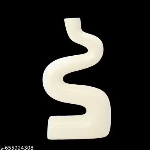 Premium Ceramic S-Shape Decorative Table Vase for Home