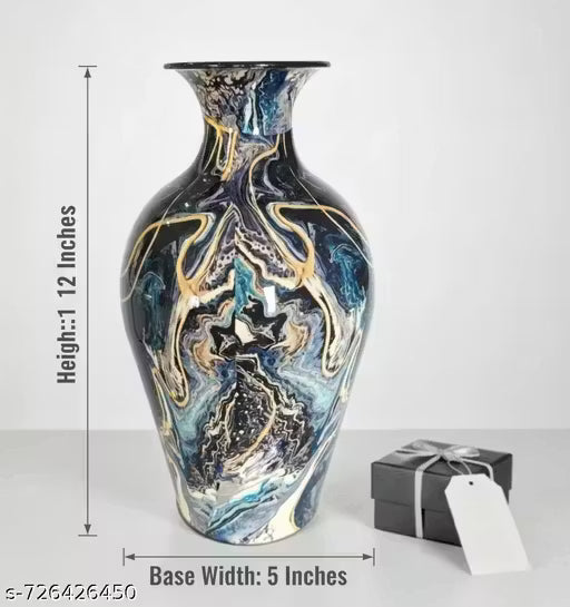 Premium Metal Flower Vase – Elegant Home &amp; Office Decor Centerpiece, Modern Artistic Design”