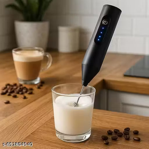 Rechargeable Milk Frother &amp; Coffee Whisker with Dual Spring Tech