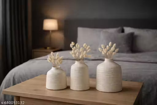 Elegant Ceramic Vase Set of 3 for Living Room &amp; Bedroom Decor