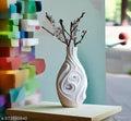 Modern 3D Swirl Design Decorative flower Vase for Living Room & office