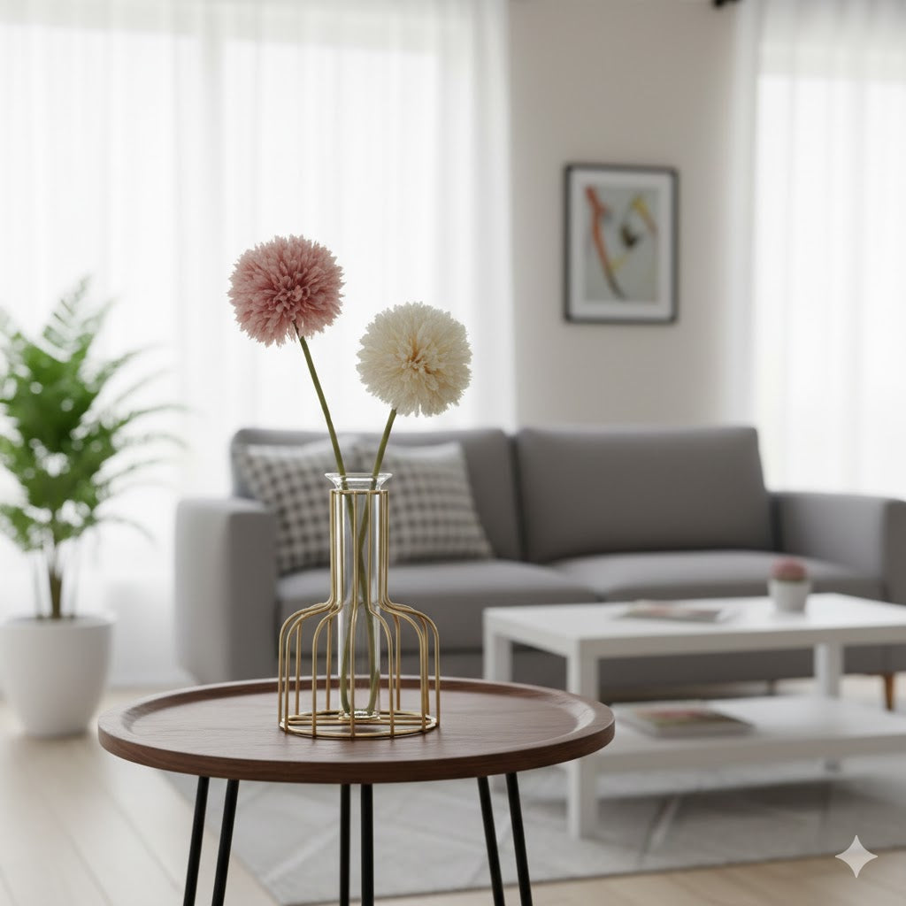 YB India glass Test tube  flower vase Material: Metal